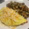 Denver omelette filled with ham, bell peppers, onions, and melted cheese.